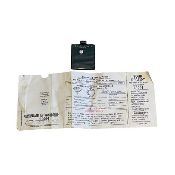 10/$25🦋 Lindenwold's 1 ct CZ Crown Spread with Certificate - Picture 6 of 11